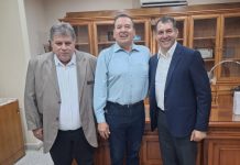 Edgar López y Lorenzo Ramírez visitan al ministro Carlos Giménez