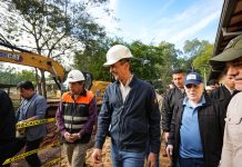 Peña verificó obras de rehabilitación de Avelino Martínez: «Solución real»