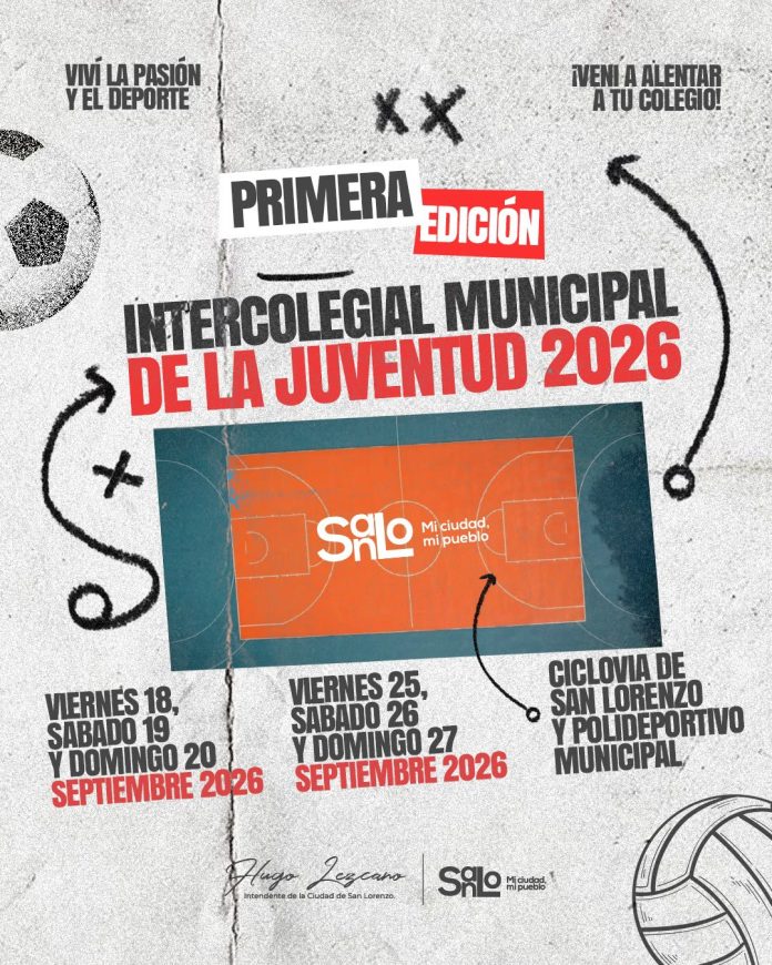 Se viene la primera edición del Intercolegial Municipal de la Juventud 2026